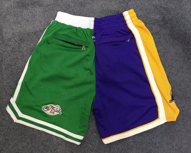 2008 NBA Finals Lakers x Celtics Shorts (Purple/Green ...