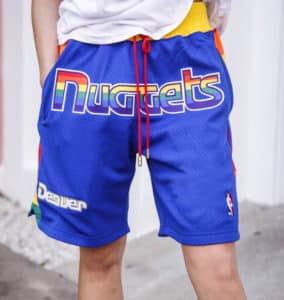 Denver Nuggets Basketball Shorts person