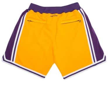 Los Angeles Lakers Shorts Yellow - Basketball Shorts Store