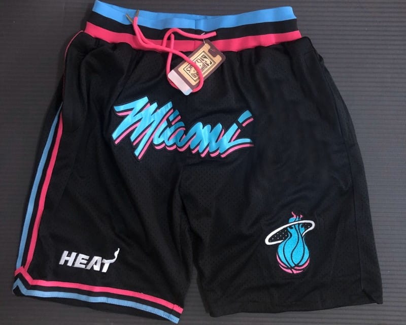 Miami Heat M&N Black Shorts - Mens Shorts Store