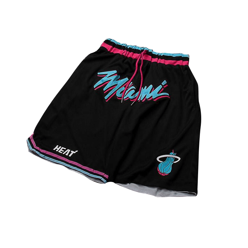 Miami Heat M\u0026N Black Shorts - NBA 