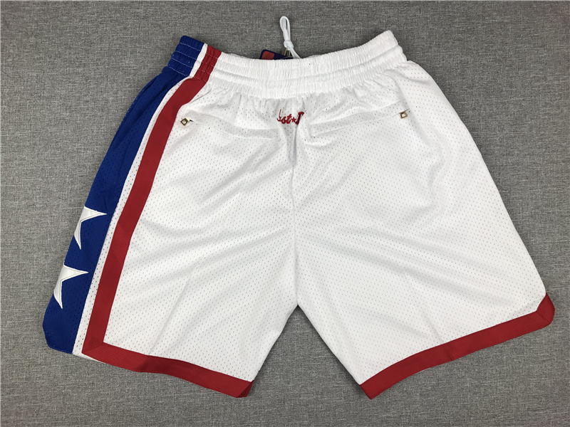 New Jersey Nets Shorts White - Mens Shorts Store