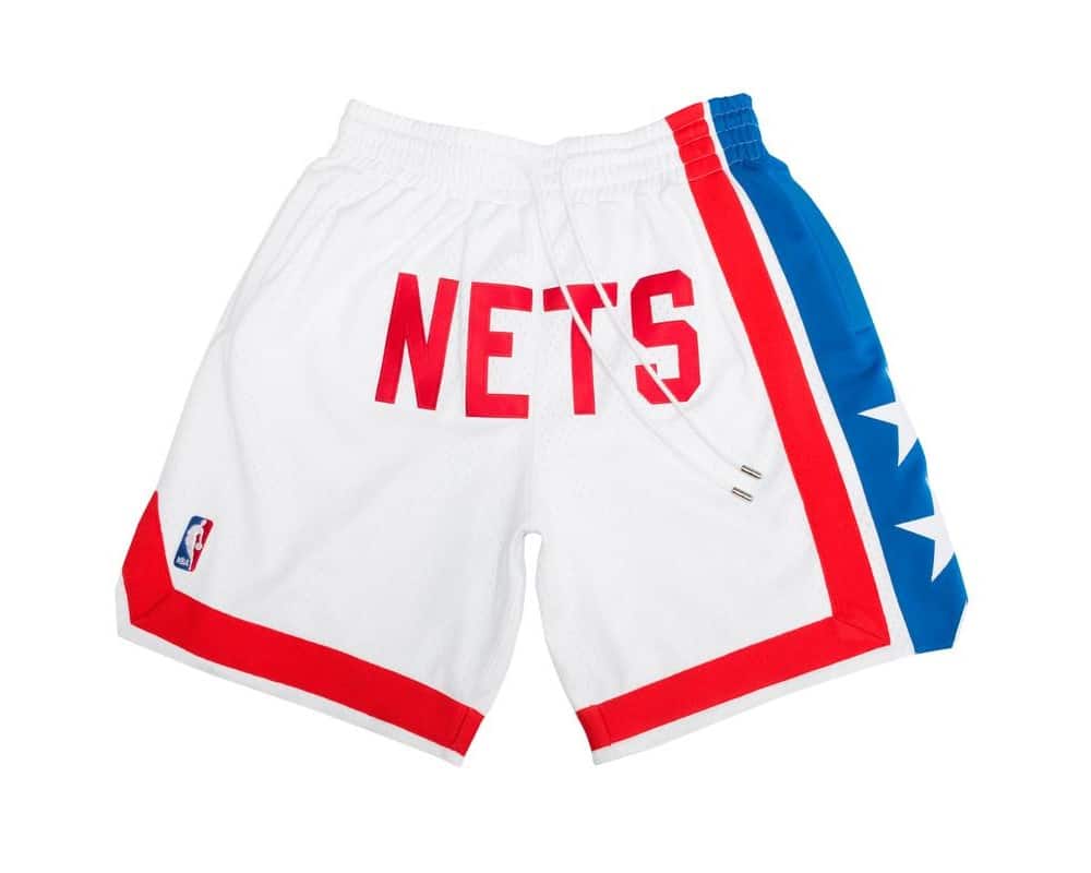 New Jersey Nets Shorts White - NBA 