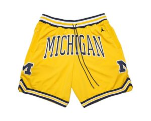 University of Michigan Shorts gold