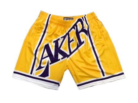 Los Angeles Lakers Big Face Shorts Yellow