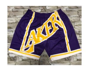 Los Angeles Lakers Big Face Shorts Yellow Purple