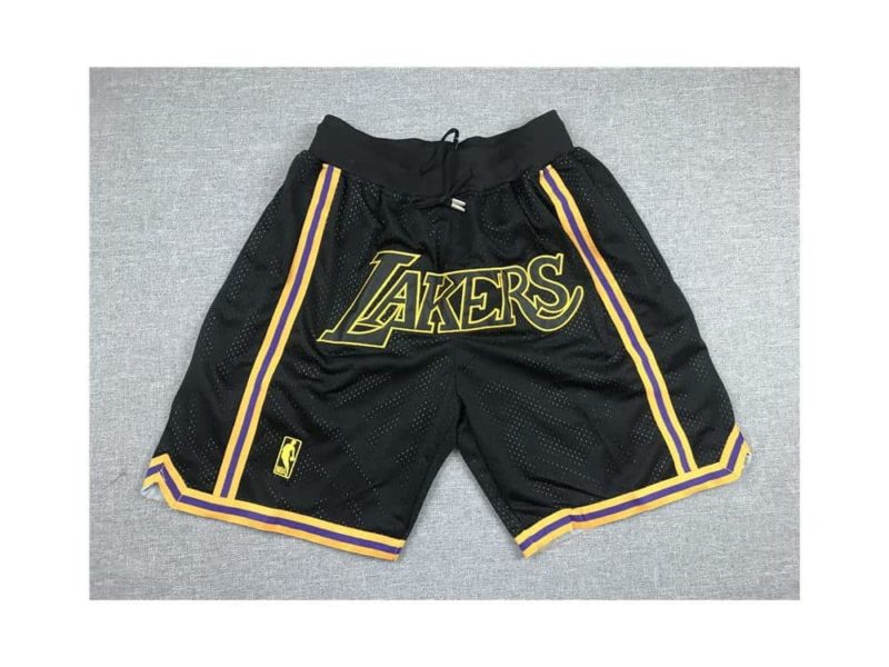 lakers black shorts