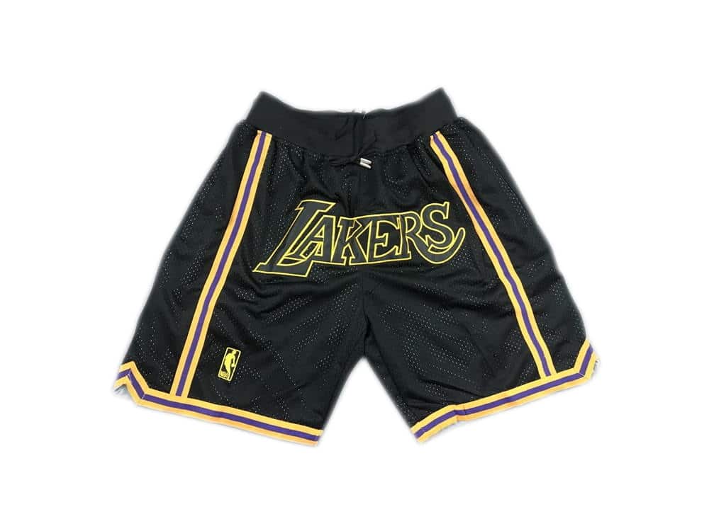 Los Angeles Lakers: Embroidered Basketball Shorts - Black – Shop The Arena