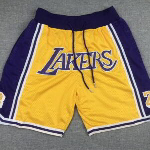 Kobe Bryant 8-24 Los Angeles Lakers Yellow Shorts
