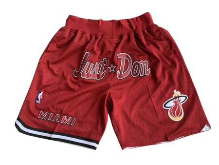 Miami Heat Retro Just Don Style Red Shorts