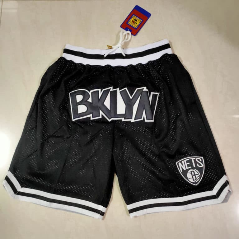 Brooklyn Nets Black Swingman Throwback Shorts Mens Shorts Store 