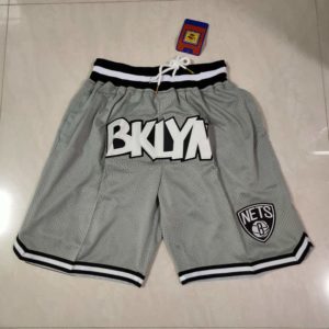Brooklyn Nets Gray Just Don Swingman Throwback Shorts