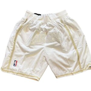 Los Angeles Lakers White MVP Throwback Shorts