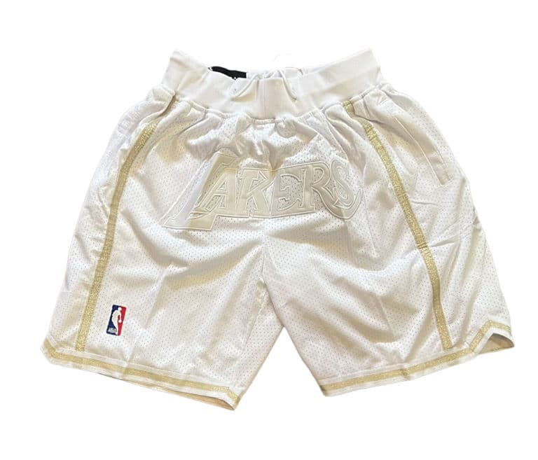Los Angeles Lakers White MVP Throwback Shorts