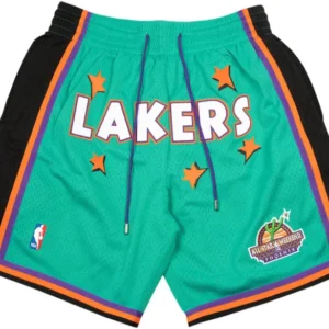 Los Angeles Lakers 1995 Rookie Green Shorts