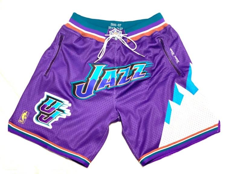 Utah Jazz 96-97 M&N Throwback Shorts - NBA Shorts Store
