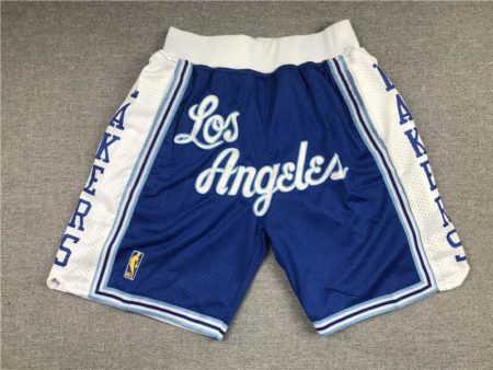 Los Angeles Lakers M&N 1996-1997 LOS ANGELES Royal Blue Shorts real