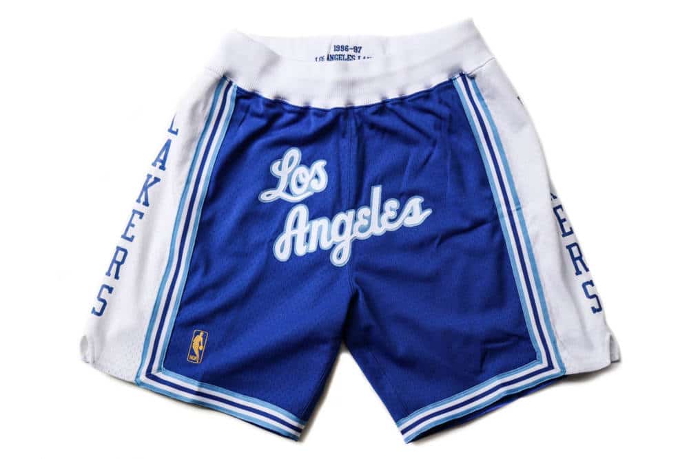 blue lakers shorts