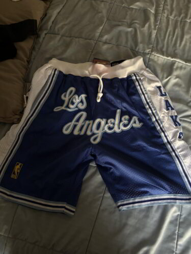 Los Angeles Lakers M&N 1996-1997 LOS ANGELES Royal Blue Shorts photo review