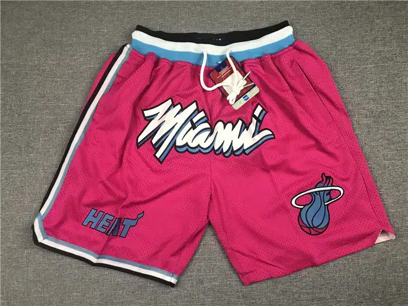 Miami-Heat-Pink-Swingman-Throwback-Shorts