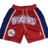 Philadelphia 76ers Basketball Red Just Don Shorts