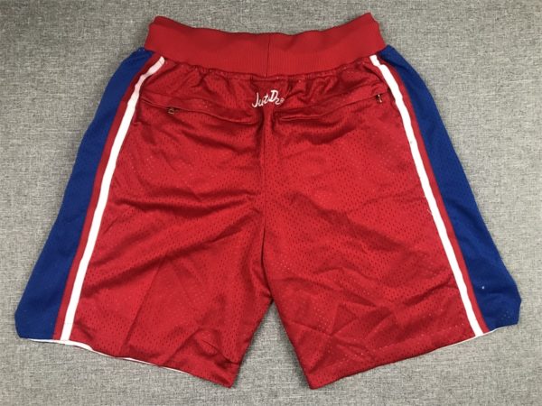 Philadelphia 76ers Hardwood Classics Red Shorts - Basketball Shorts Store