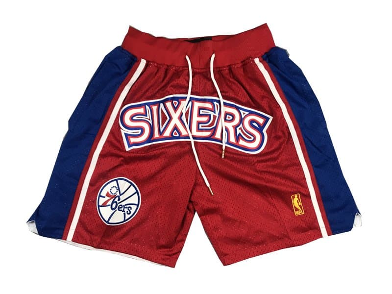 Philadelphia 76ers Basketball Red Just Don Shorts - Mens Shorts Store