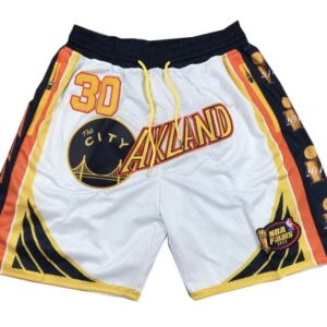 Golden State Warriors 30 Curry White Final Shorts