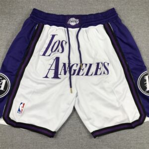 Los Angeles Lakers 2022-23 City Edition White Shorts