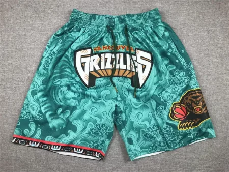 Vancouver Grizzlies Hardwood Classics Lunar New Year 2023 Turquoise Shorts