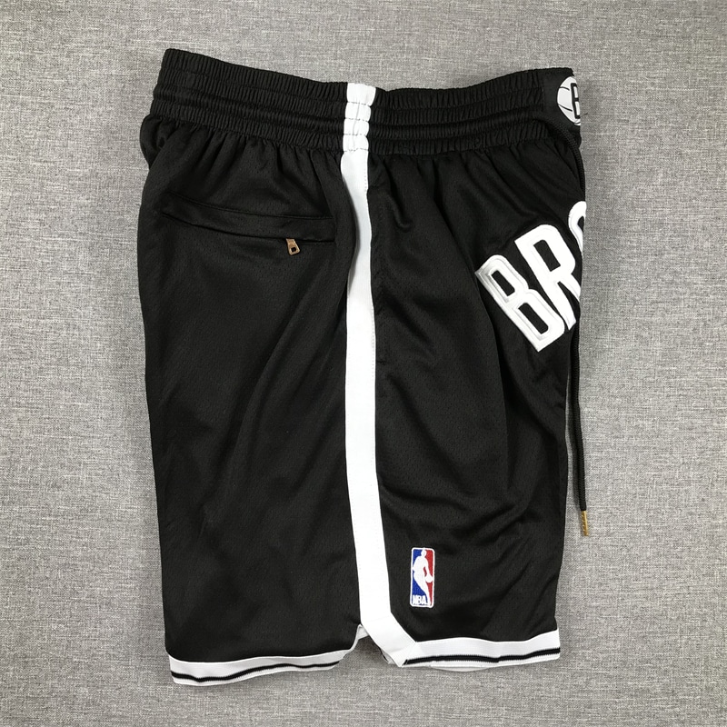 Brooklyn Nets Icon Swingman Shorts - Black- side