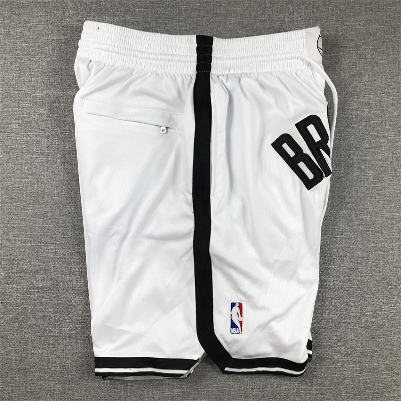 Brooklyn Nets Icon Swingman Shorts - White - side