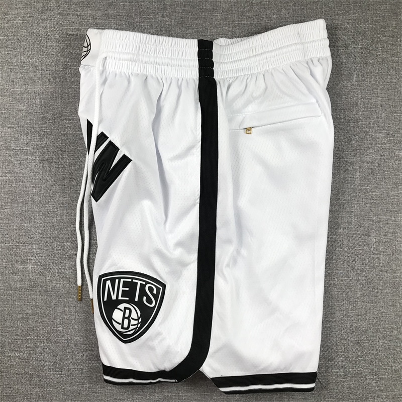 Brooklyn Nets Icon Swingman Shorts - White - side1