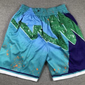 Charlotte Hornets Shorts Hardwood Classics Hyper Hoops - back