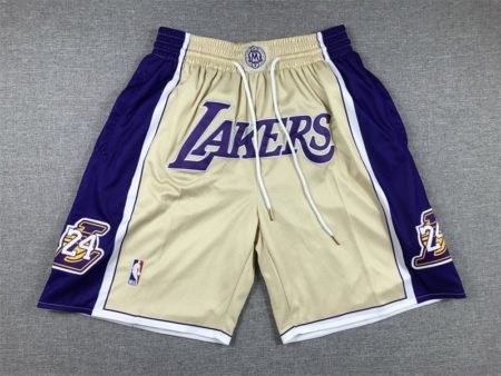 Kobe Bryant Los Angeles Lakers Hardwood Classic 1996-2016 Hall Of Fame Gold Shorts