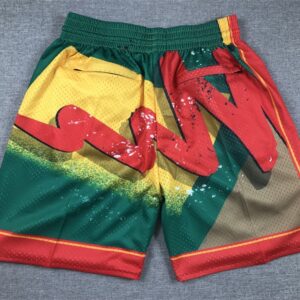 Seattle Supersonic Shorts Hardwood Classics Hyper Hoops - back