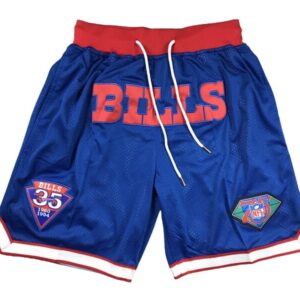 Buffalo Bills ROyal 35th Anniversary Just Don Throwback Shorts