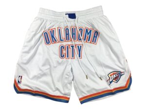 Oklahoma City Thunder White Swingman Shorts - Mens
