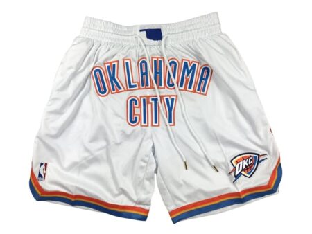 Oklahoma City Thunder White Swingman Shorts - Mens