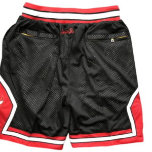 Chicago Bulls Black Red Shorts back
