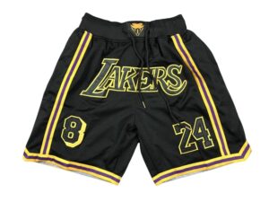 Kobe Bryant 8 24 Los Angeles Lakers Black Shorts