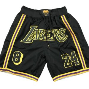 Kobe Bryant 8 24 Los Angeles Lakers Black Shorts