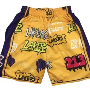Los Angeles Lakers Slap Sticker Swingman Shorts back
