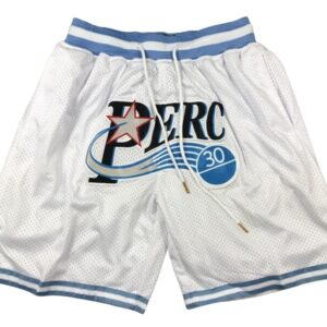 Perc O'Cet #30 Basketball Shorts White
