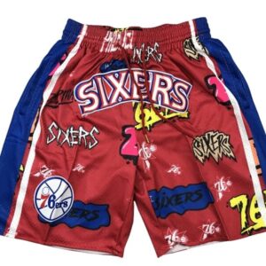 Philadelphia 76ers Slap Sticker Swingman Shorts