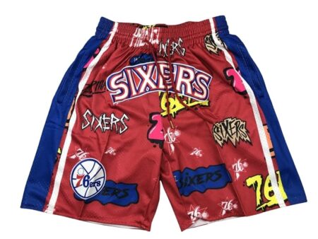 Philadelphia 76ers Slap Sticker Swingman Shorts