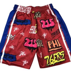 Philadelphia 76ers Slap Sticker Swingman Shorts back