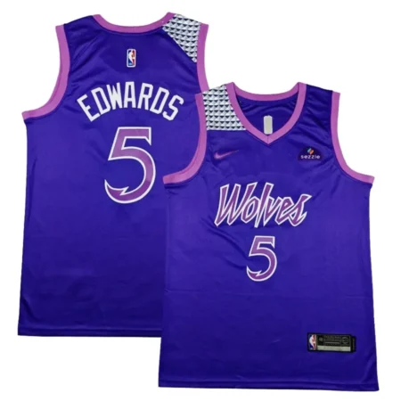 Anthony Edwards Minnesota Timberwolves 2025_26 City Edition Jersey - Black