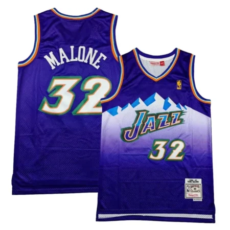 Karl Malone Purple Utah Jazz 1996-97 Hardwood Classics Jersey