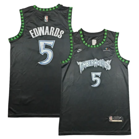 Minnesota Timberwolves Classic Edition Jersey - Black - Anthony Edwards